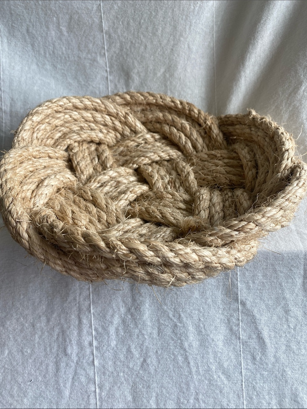 Natural Braided Jute Decorative Bowl - Neutral